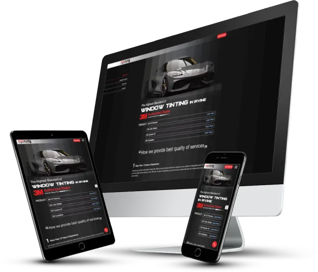 specialized auto tint website mockup